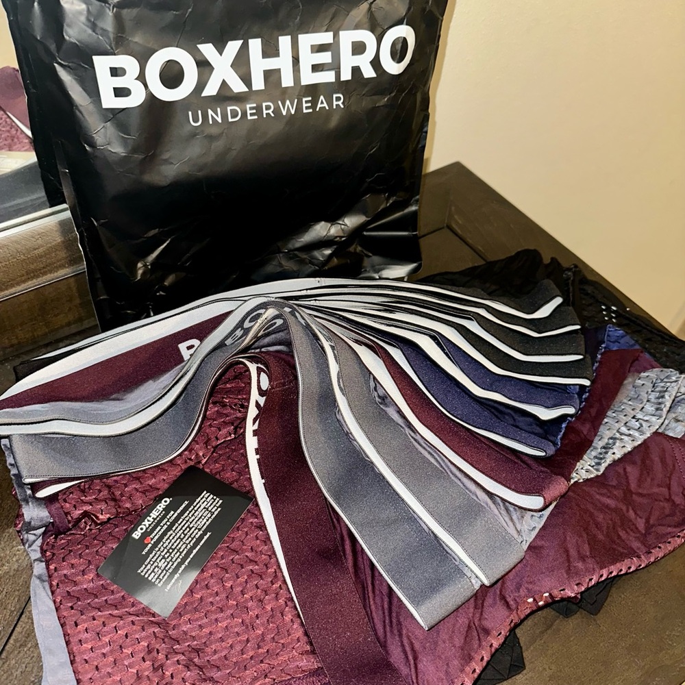 NEW Men's Boxhero Boxer Briefs - Black, Gray, Navy and Burgundy